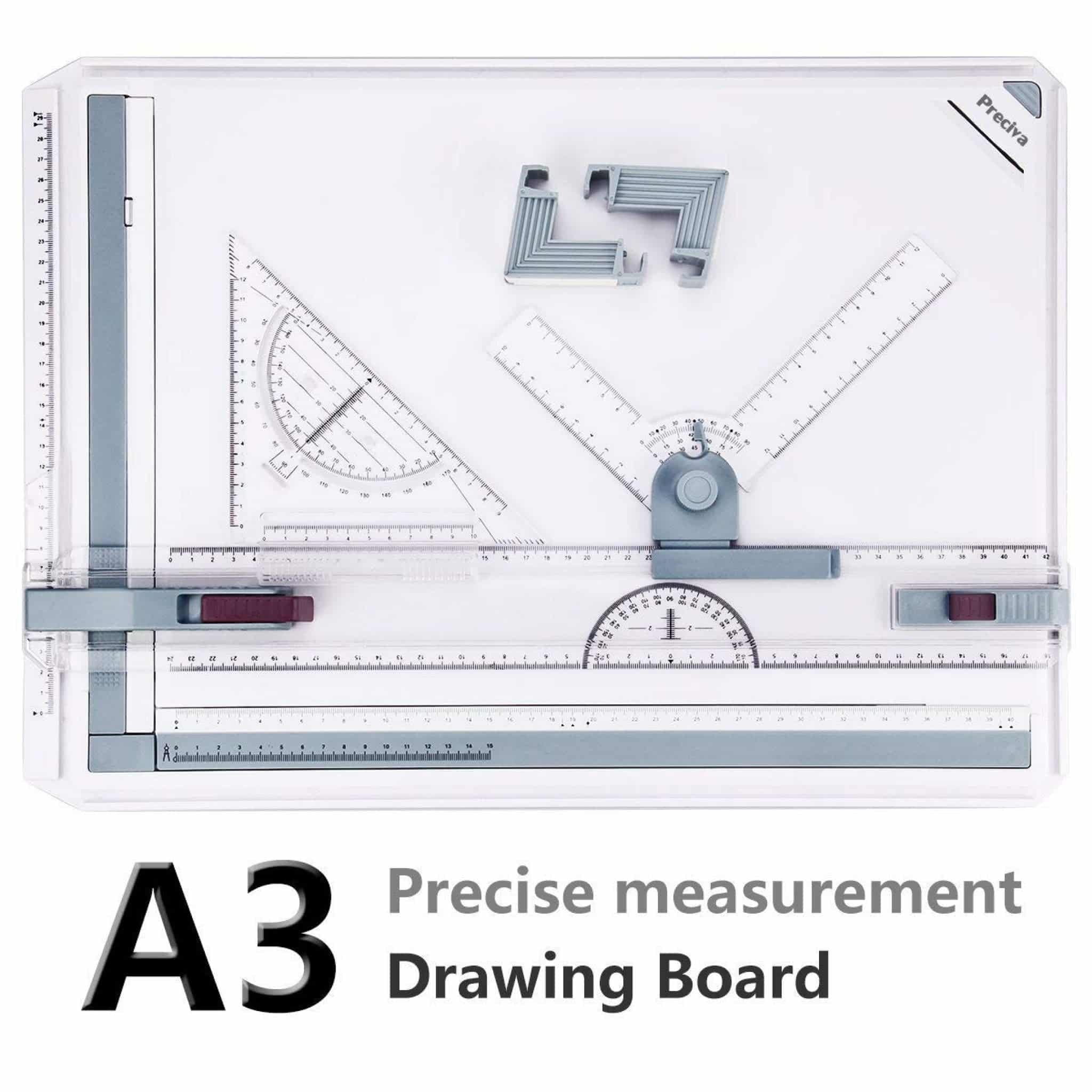 A3 Planche à Dessin, Preciva Drawing Board Metric System 51 x 36.5 cm