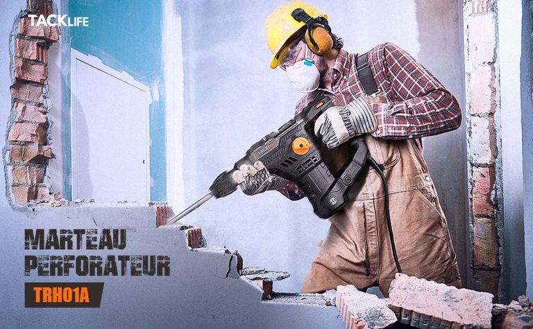 Marteau perforateur Tacklife TRH02A : burineur antivibrations 1050 W